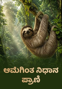 ಆಮೆಗಿಂತ ನಿಧಾನ ಪ್ರಾಣಿ .