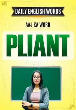 Aaj ka word: Pliant