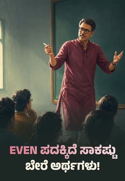 Even ಪದಕ್ಕಿದೆ ಸಾಕಷ್ಟು ಬೇರೆ ಅರ್ಥಗಳು!