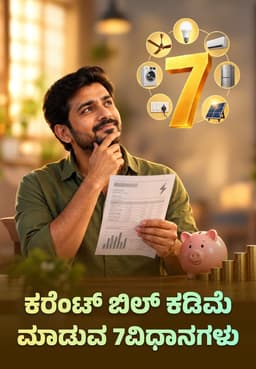 ಕರೆಂಟ್ ಬಿಲ್ ಕಡಿಮೆ ಮಾಡುವ 7ವಿಧಾನಗಳು
