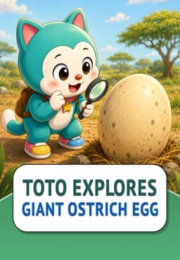 Toto Explores Giant Ostrich Egg
