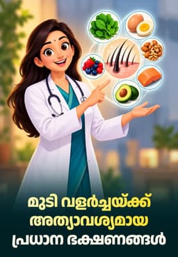 മുടി വളർച്ചയ്ക്ക് അത്യാവശ്യമായ പ്രധാന ഭക്ഷണങ്ങൾ