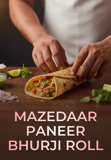 Mazedaar Paneer Bhurji Roll