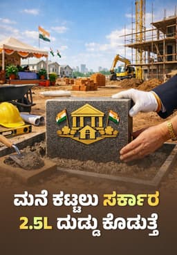 ಮನೆ ಕಟ್ಟಲು ಸರ್ಕಾರ 2.5L ದುಡ್ಡು ಕೊಡುತ್ತೆ