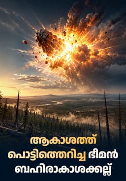 ആകാശത്ത് പൊട്ടിത്തെറിച്ച ഭീമൻ ബഹിരാകാശക്കല്ല്