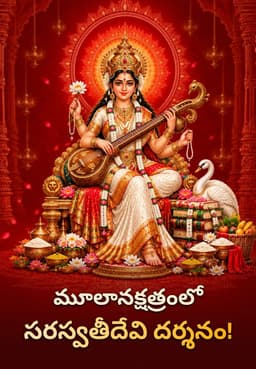 మూలానక్షత్రంలో సరస్వతీదేవి దర్శనం!