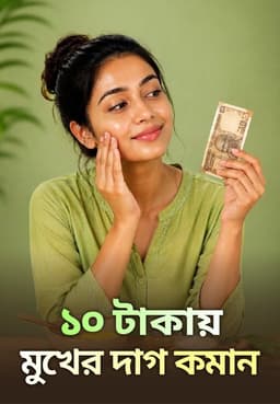 ১০ টাকায় মুখের দাগ কমান