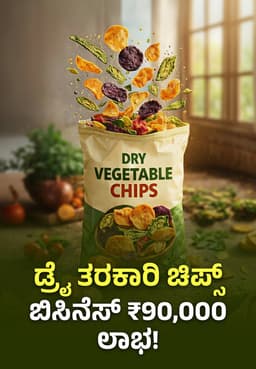 ಡ್ರೈ ತರಕಾರಿ ಚಿಪ್ಸ್ ಬಿಸಿನೆಸ್ ₹90,000 ಲಾಭ!