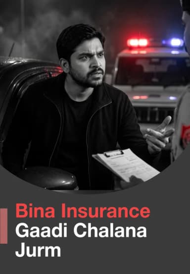Bina Insurance Gaadi Chalana Jurm