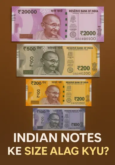 Indian Notes Ke Size Alag Kyu?