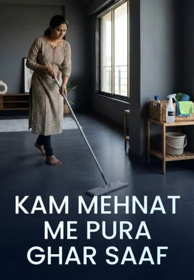 Kam Mehnat Me Pura Ghar Saaf