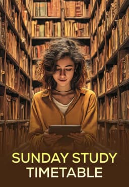 Sunday Study TimeTable