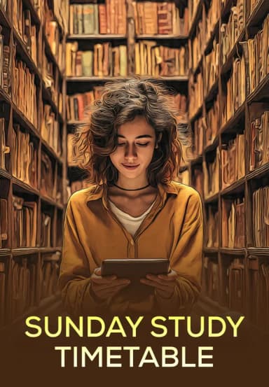 Sunday Study TimeTable
