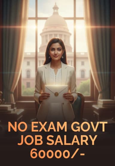 No Exam Govt Job Salary 60000/-
